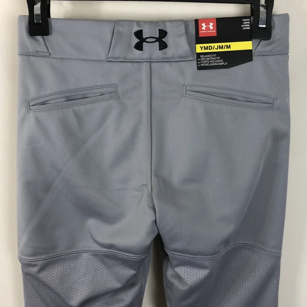 Under Armour Loose Fit HeatGear Sample Baseball Pants Youth Boys M Gray NWT